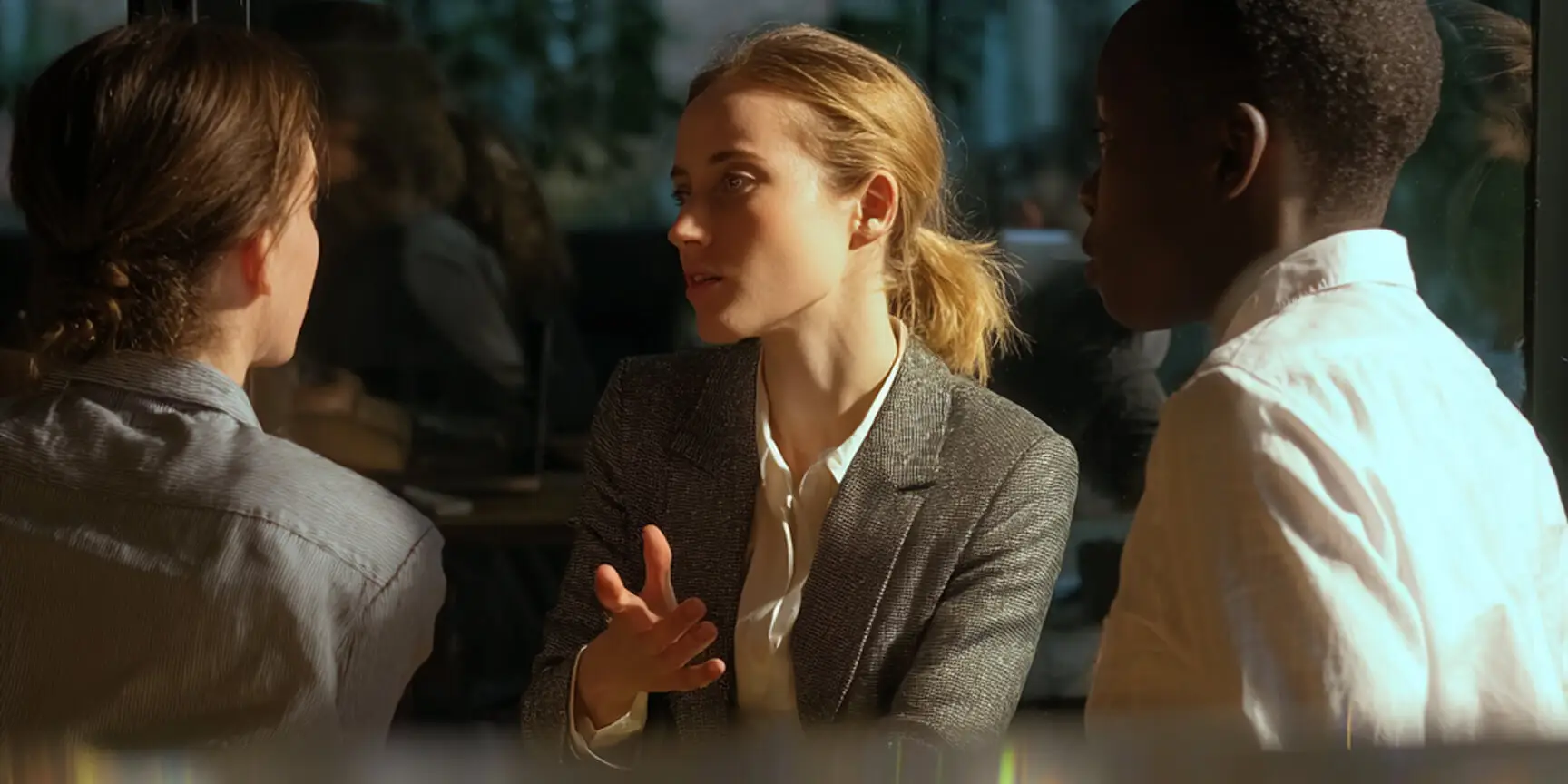 Business team having discussion in office meeting